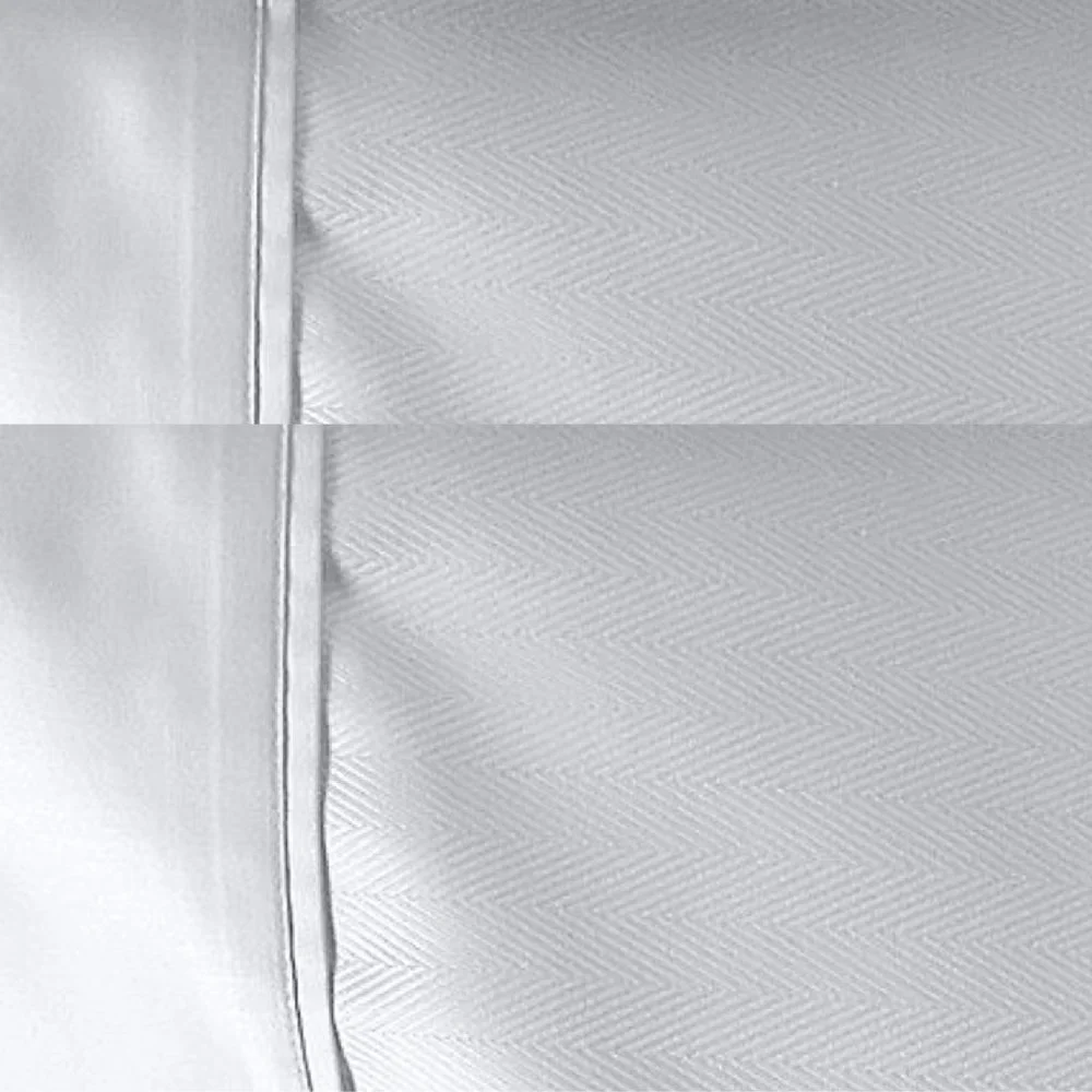 new WHITE HERRINGBONE Wamsutta 625 TC 100% Pimacott Cotton STANDARD Pillowcases